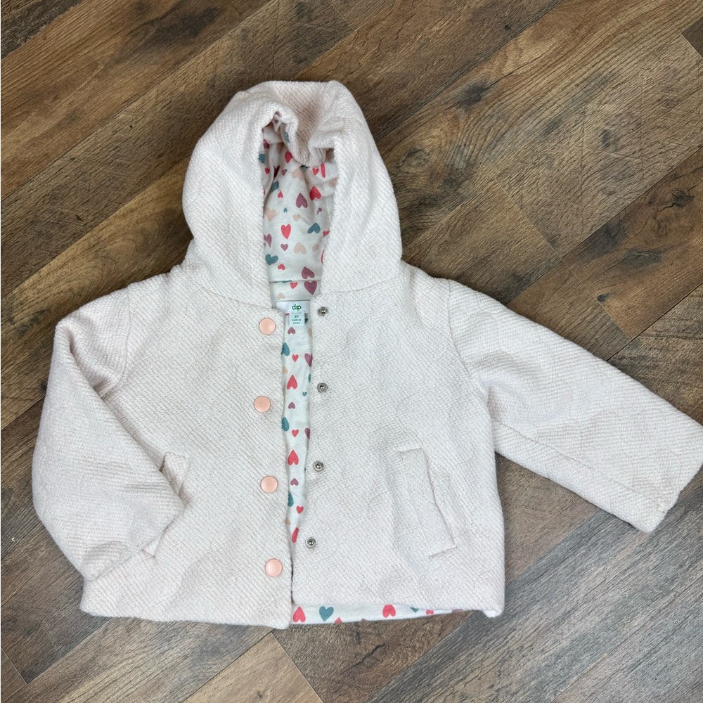 Toddler girls jacket with heart detailing | 3T